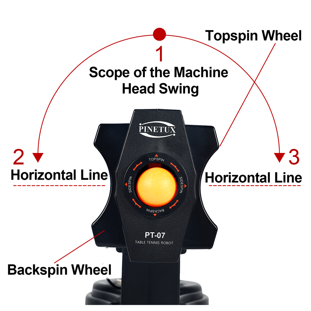 PT-07 Ping Pong Table Tennis Robot Automatic Ball Machine for Training Exercise