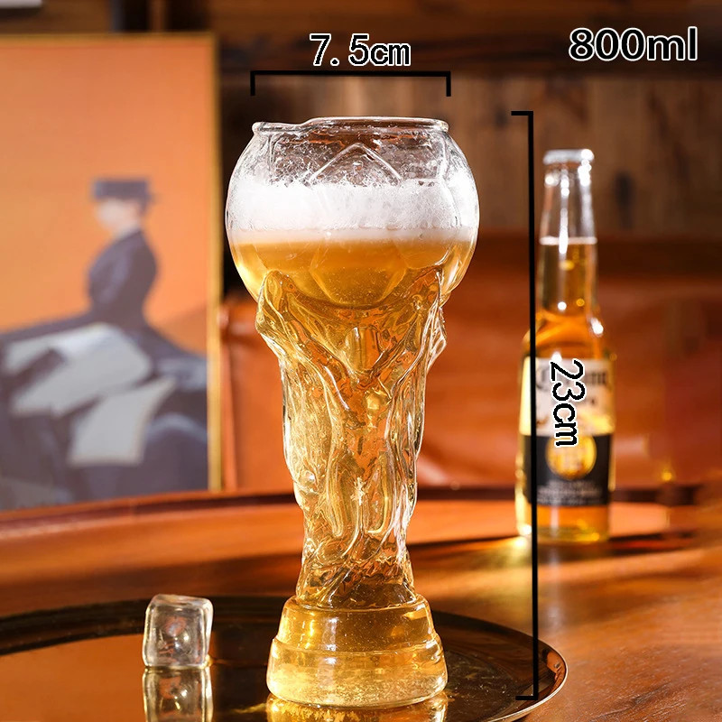 World Cup Trophy Beer Glass Cup 27 fl oz 800 ml Soccer Futbol FIFA 9" Glass USA