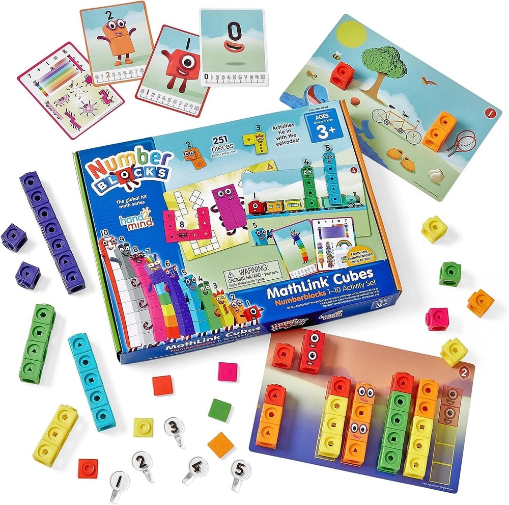 Mathlink Cubes Number blocks1-10 Activity Set, 30 Preschool Learning Activities