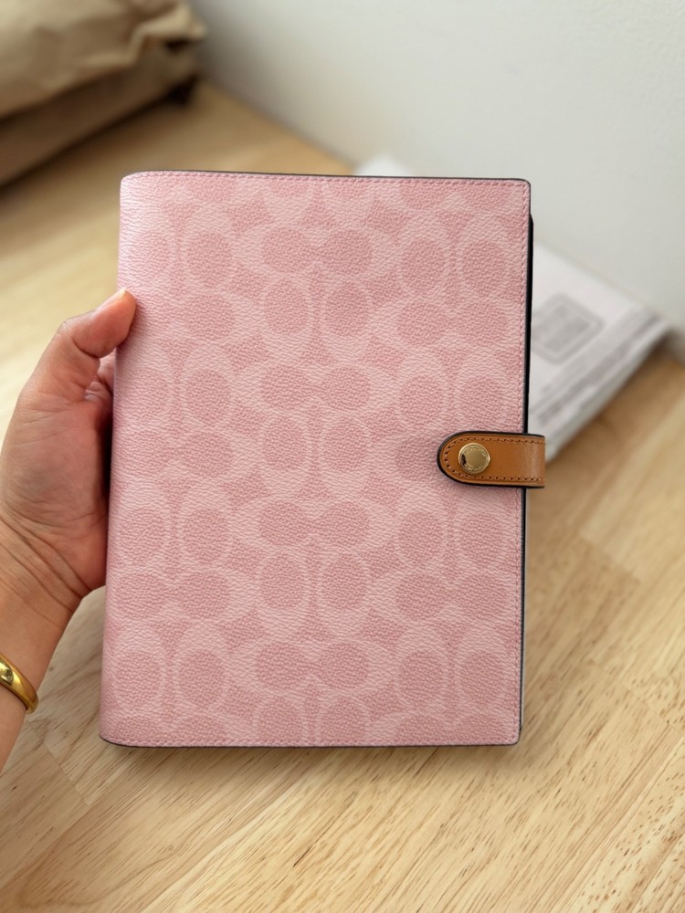 Authentic coach notebook powder pink 2026