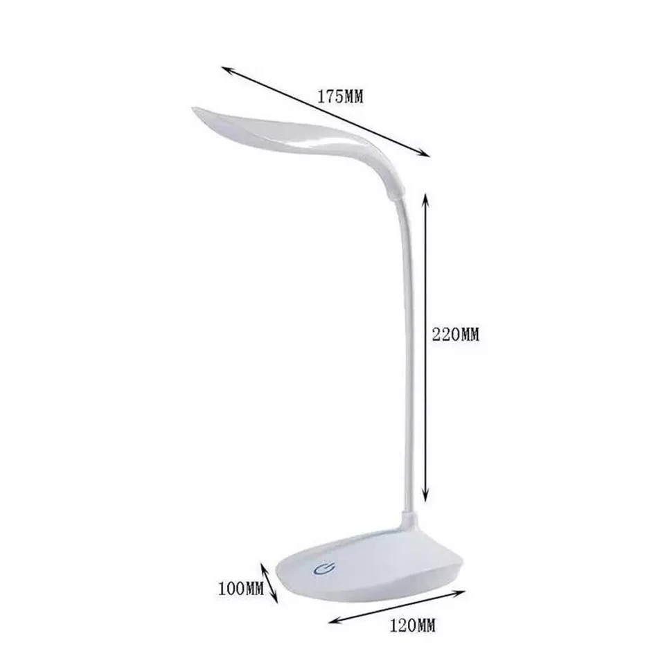 LED Desk Light Dimmable Bedside Reading Night Lamp USB Rechargeable Touch Sensor