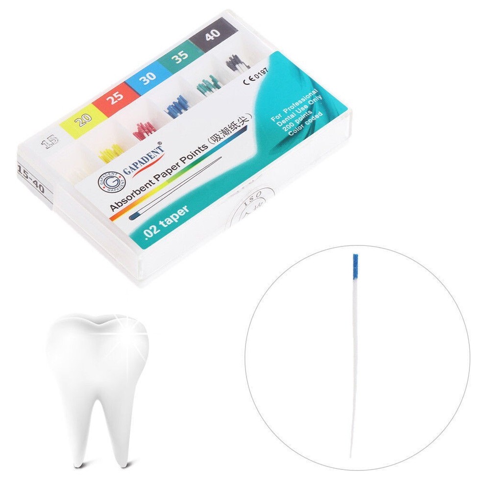 1Pack Dental Endo Absorbent Points Paper Points Assorted Mixed Root Canal 15-40#