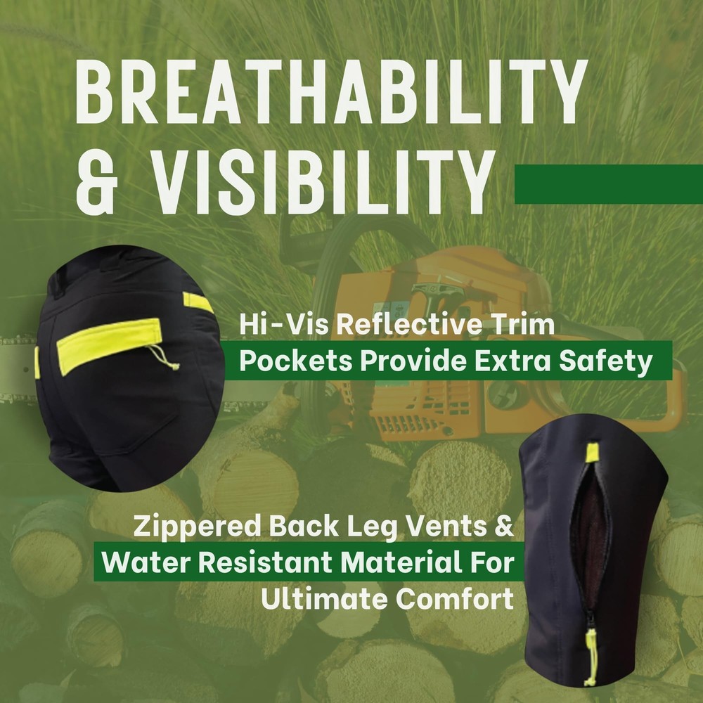 FORESTER Chainsaw Protective Pants – Lightweight 360 Degree Class A Safety Pr...