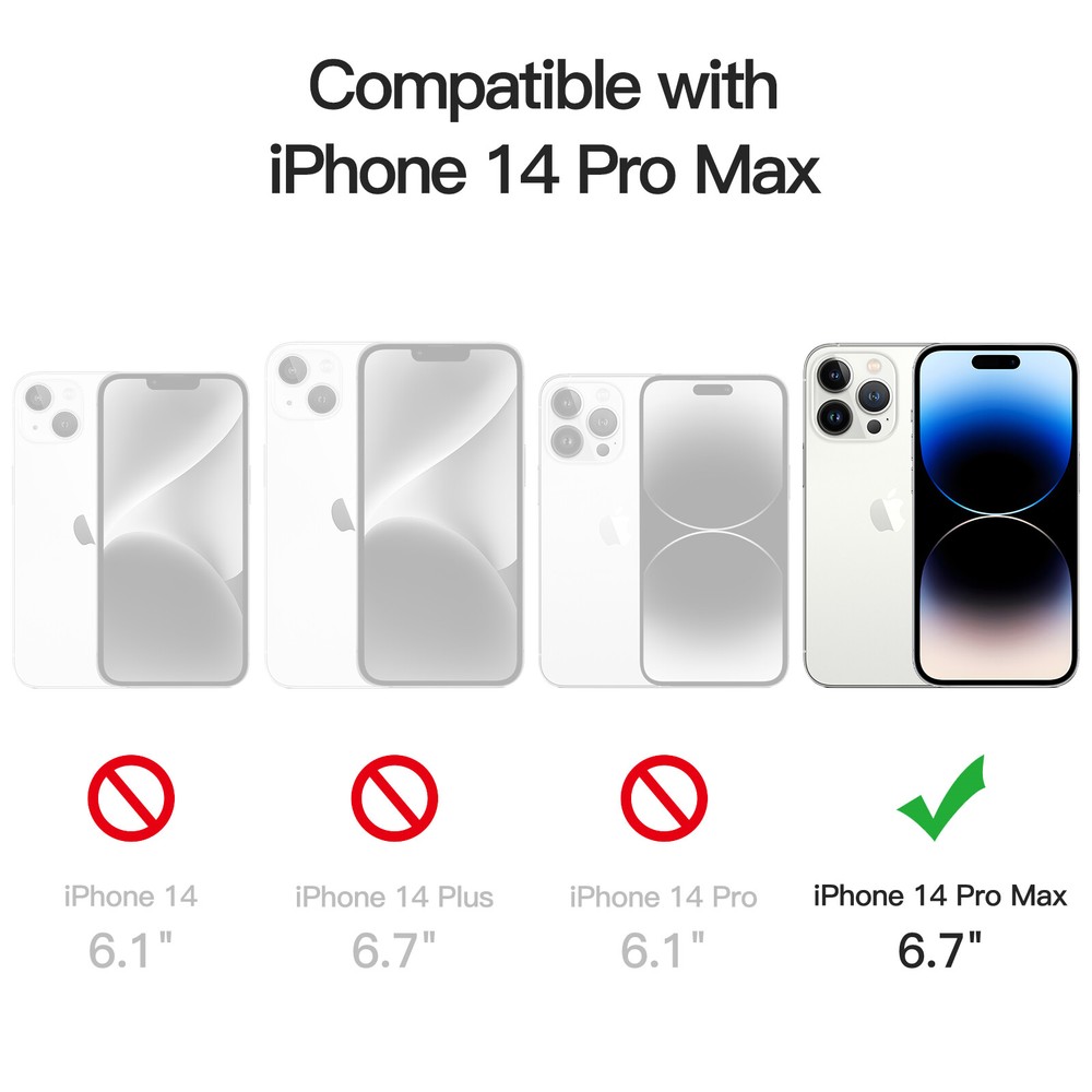 Full Coverage Screen Protector for iPhone 14 Pro Max with Camera Lens Protector