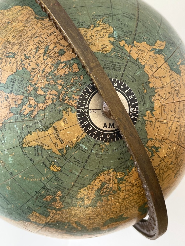 Cram's Universal Territorial Globe 12" 1930's Vintage
