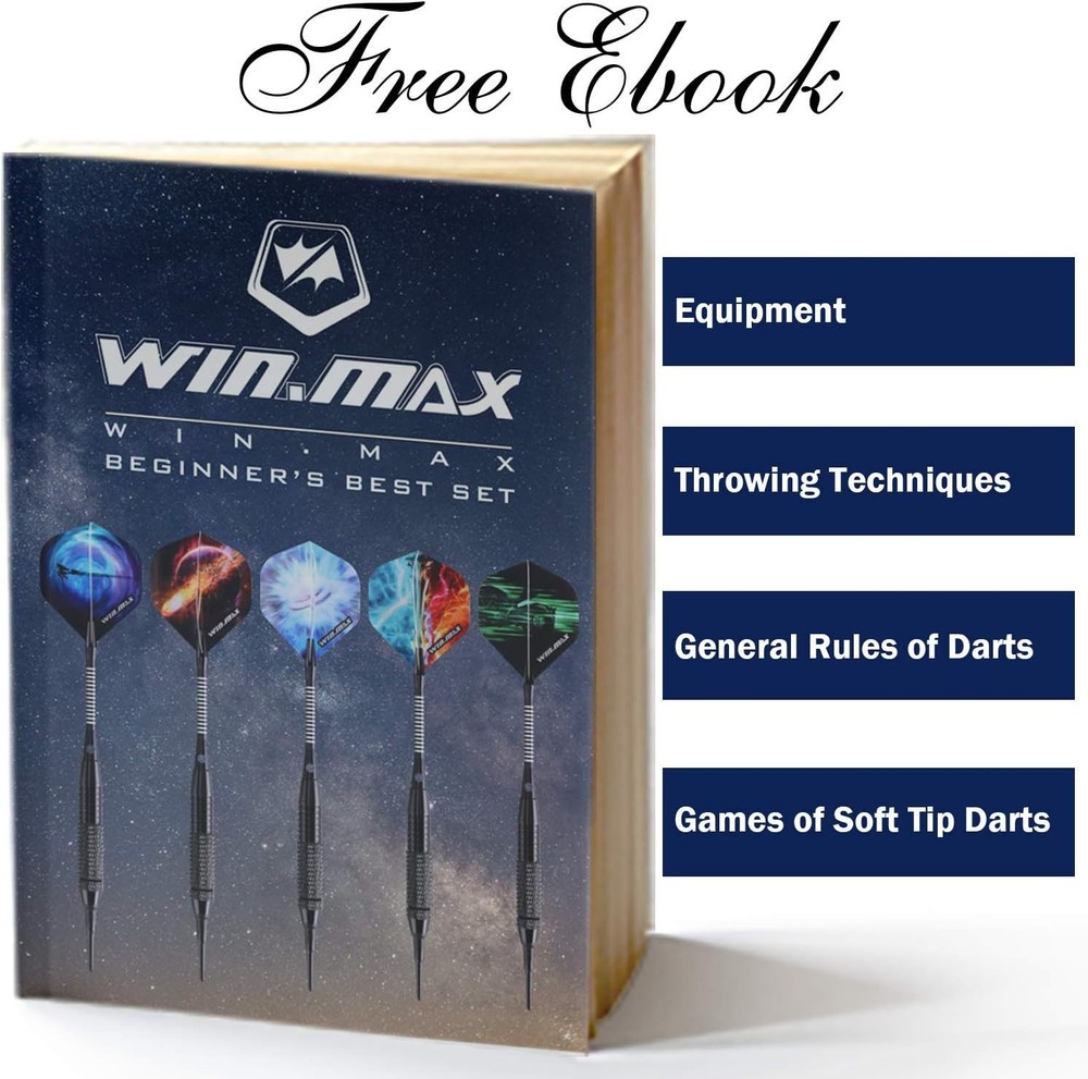 Precision-Control 18g Soft Tip Darts Set - 12 Darts, 100 Tips, Flight Protectors
