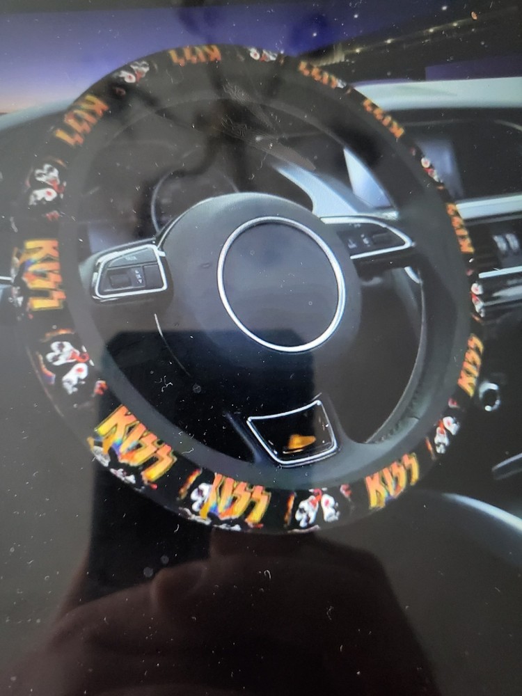 KISS STEERING WHEEL COVER ROCK & ROLL OVER DESIGN