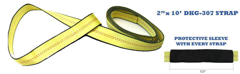 (4 pack) 2"x10' Lasso Car Strap - Finger Hook Ratchet Tire Tie Down- Wheel Strap