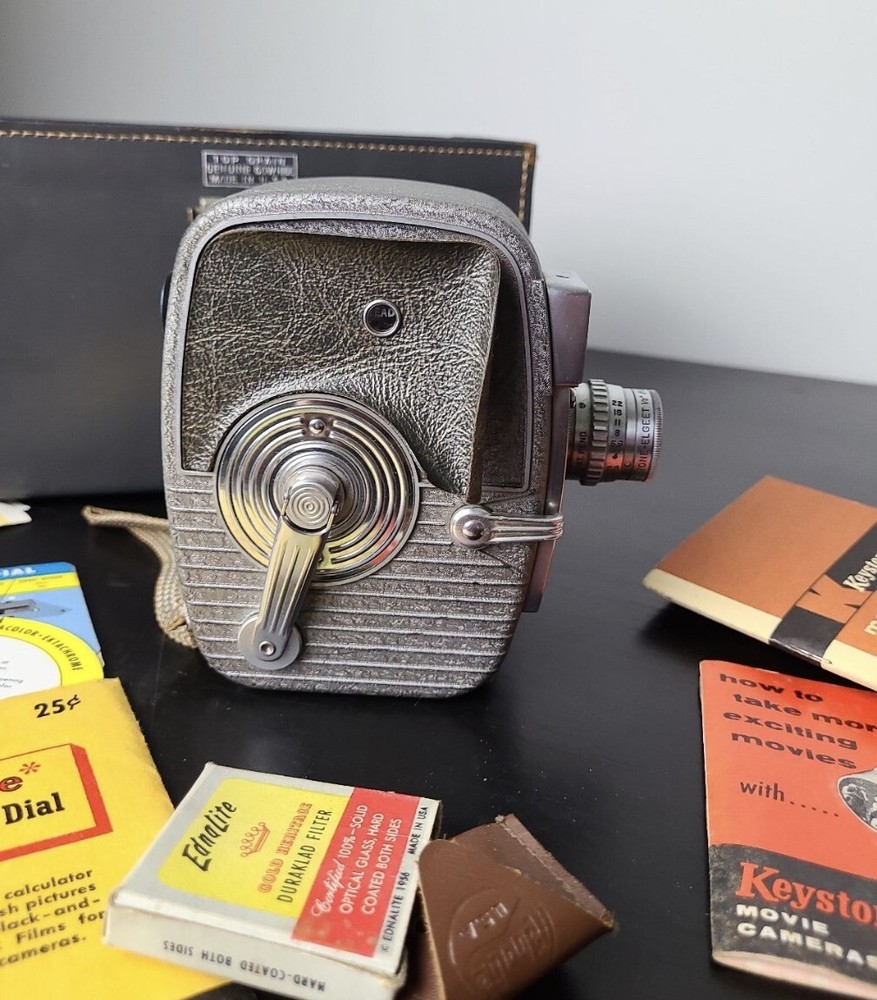 Keysone 8mm K 25 capri camera with manual case and misc.