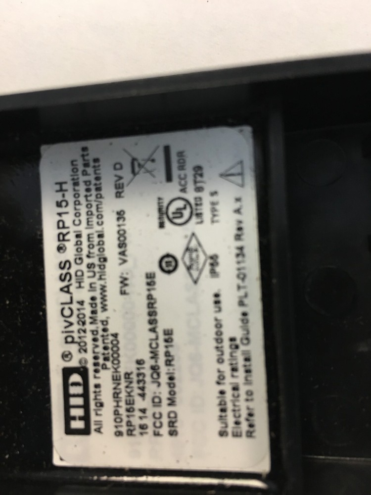 HID HID 920PHRNEK0004-110315 iCLASS SE Reader Reader not used please read