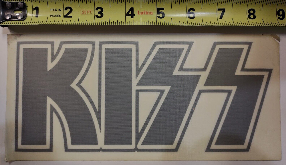 9" KISS LOGO DECAL Sticker Heavy Metal 1997 big Ace Peter paul Gene vinyl vtg
