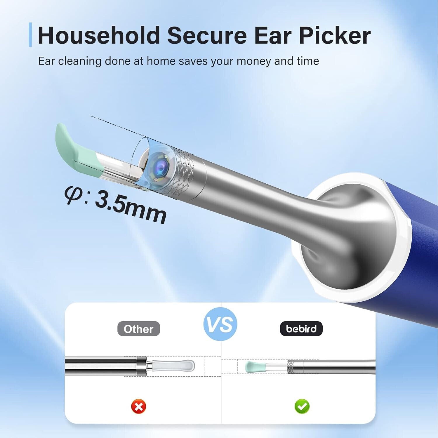 BEBIRD X17 Pro Camera Endoscope Professional Visual Ear Cleaner Ear Wax Removal