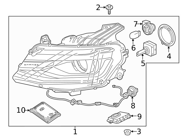 Genuine GM Head Lamp Control Module 22907456
