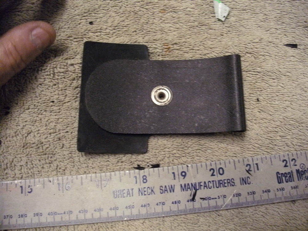 Unknown Use or Make Plastic Belt Devise with Hook & Loop For a Holster?