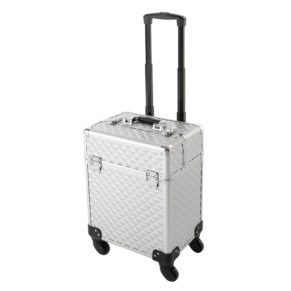 Professional Rolling Makeup Case, Multifunctional Cosmetic Organizer