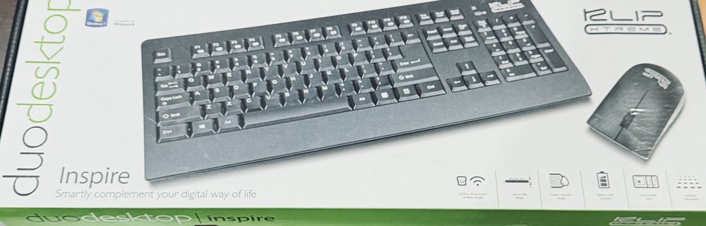 Klip Xtreme Duodesktop Wireless Keyboard and Mouse Combo w/USB