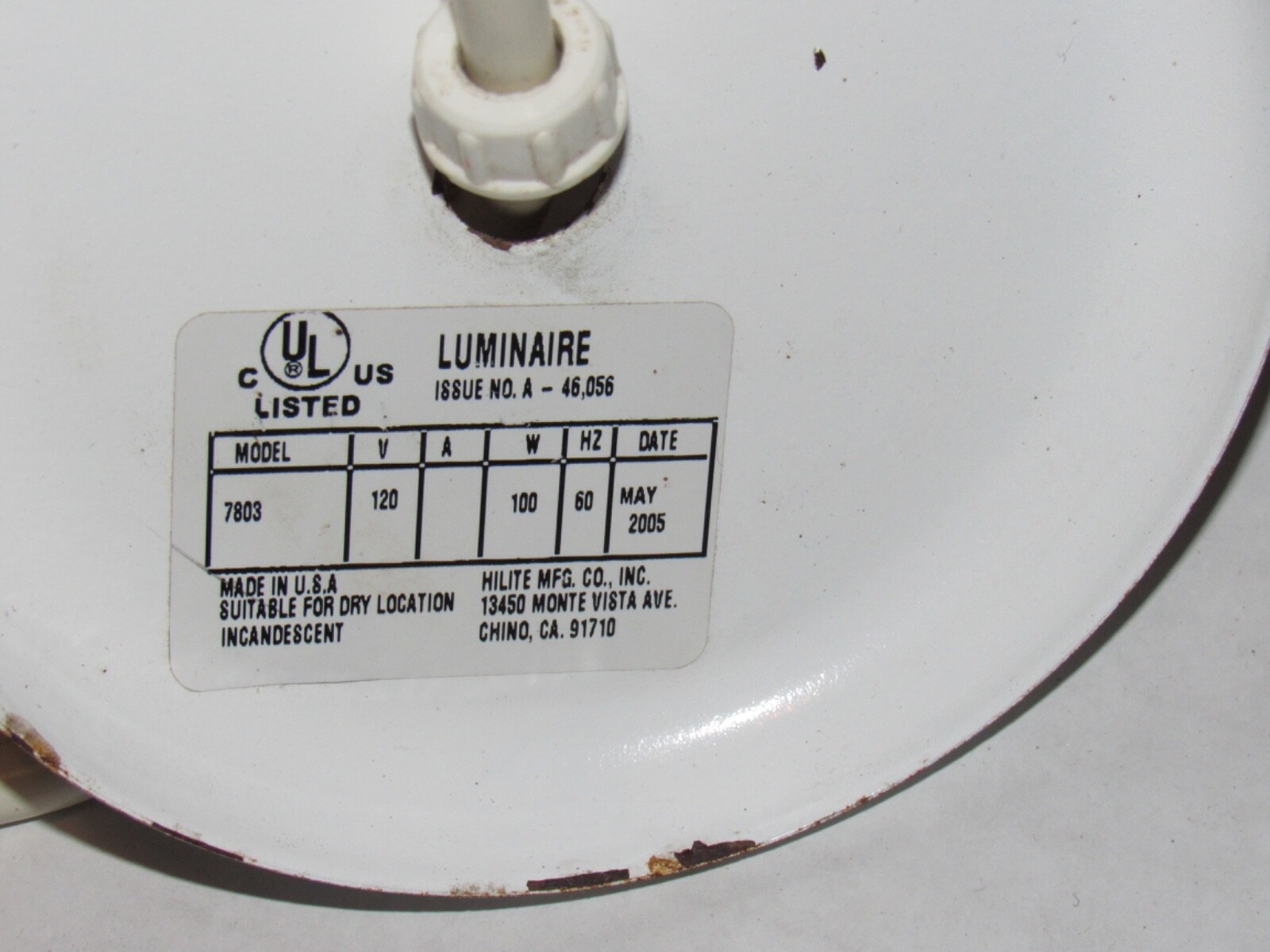 19" Industrial Metal Light Ceiling Lamp Shade Mid Century Barn Fixture RARE USA