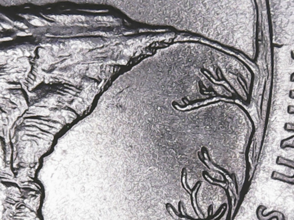 2018 p Pictured Rock ATB Quarter with Die Chips Mint Error.
