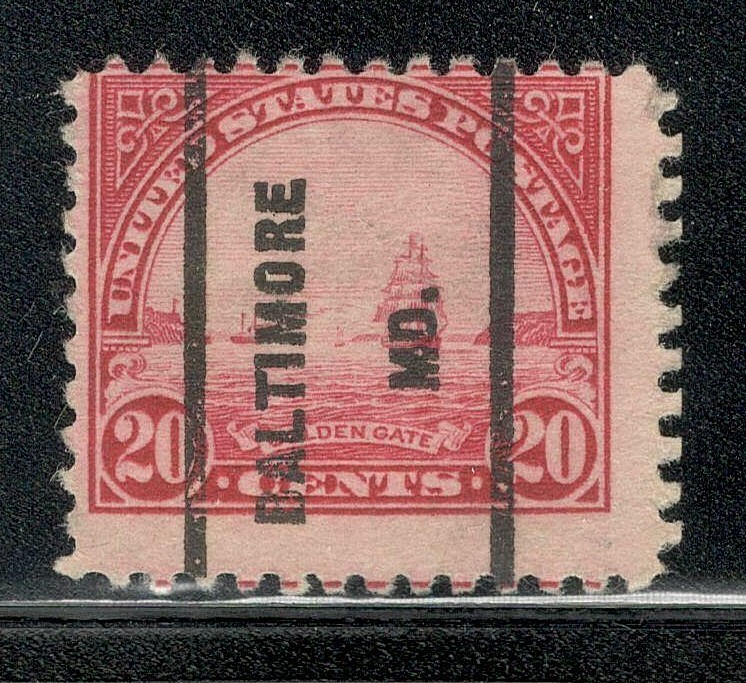 Sc # 567 ~ 20 cent Golden Gate Issue, Precancel, BALTIMORE MD.
