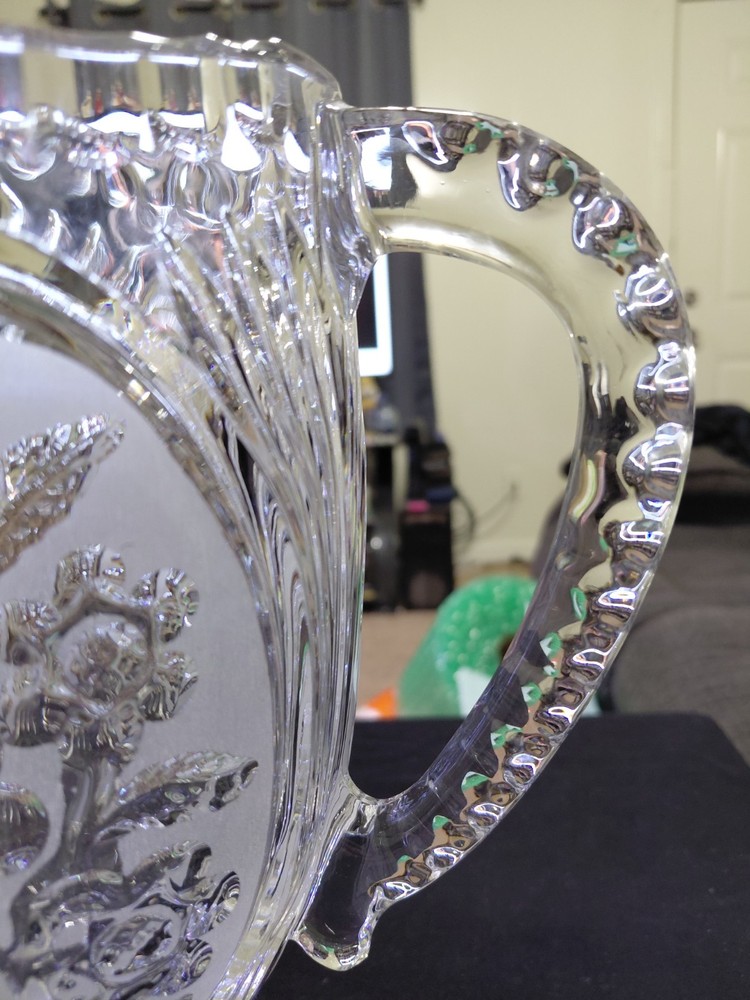 Kristal Zajecar 24% Lead Crystal Pitcher Flora Collection Pattern