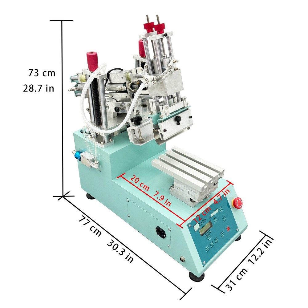 110V Desktop Semi-Automatic Rocker Screen Printing Machine 20x12cm Workbench