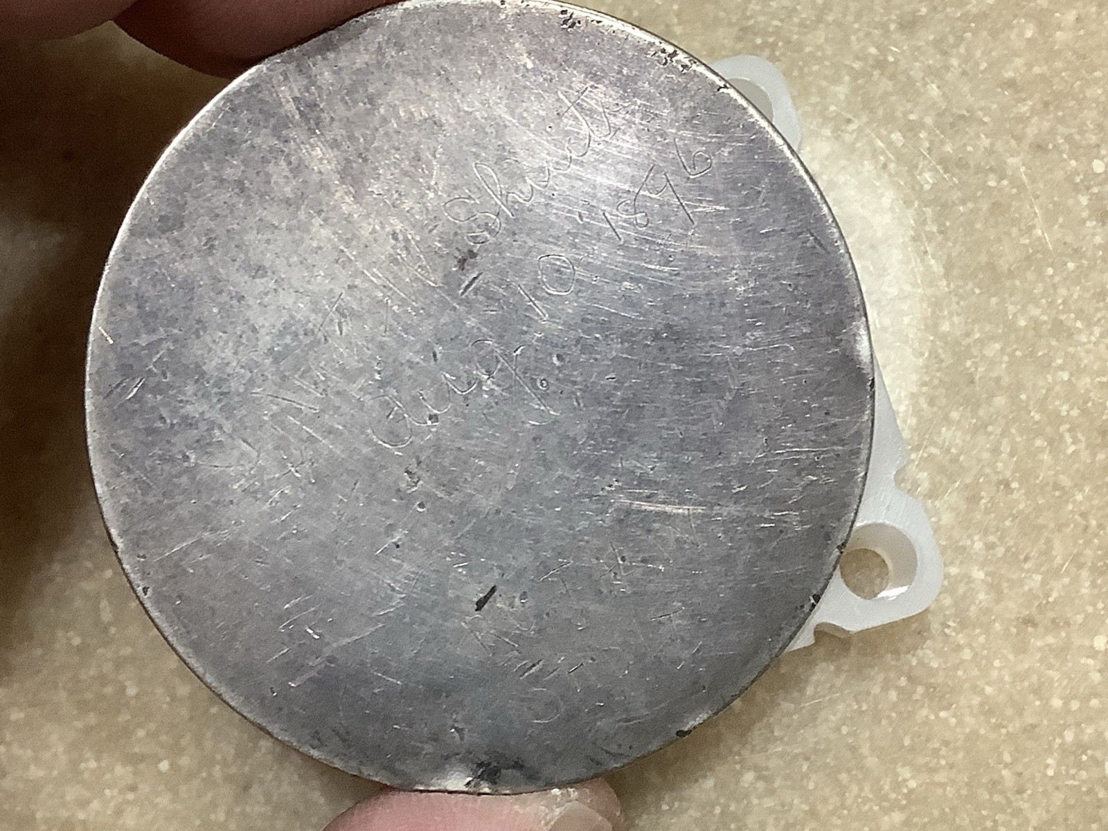 1896 Bryan dollar hk-781 silver medal*Engraved Ruth W Shuit Aug 10, 1896*