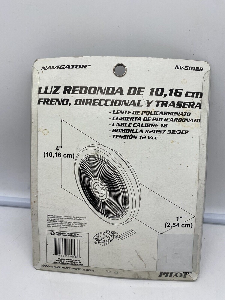 Pilot Navigator NV-5012R 4" Red Round Surface Mount Combination Light