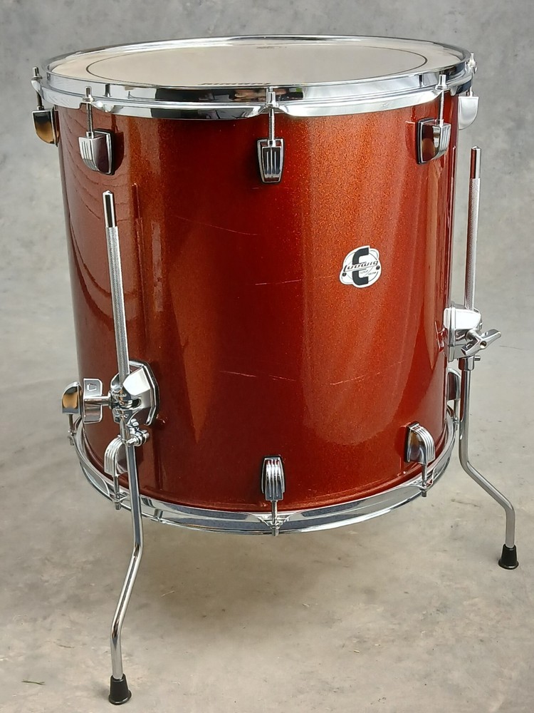 LUDWIG ELEMENT EVOLOLUTION 16" COPPER SPARKLE FLOOR TOM DRUM, MINT CONDITION