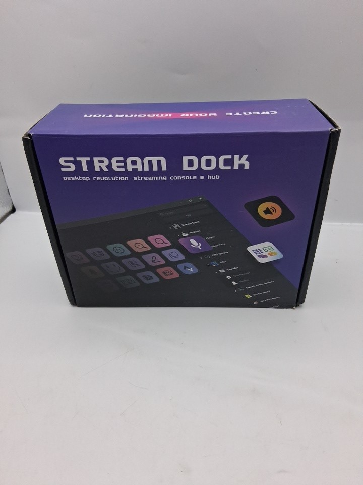 VSDINSIDE MacronKeypad Stream Dock Controller Deck Gaming Shortcut Open Box