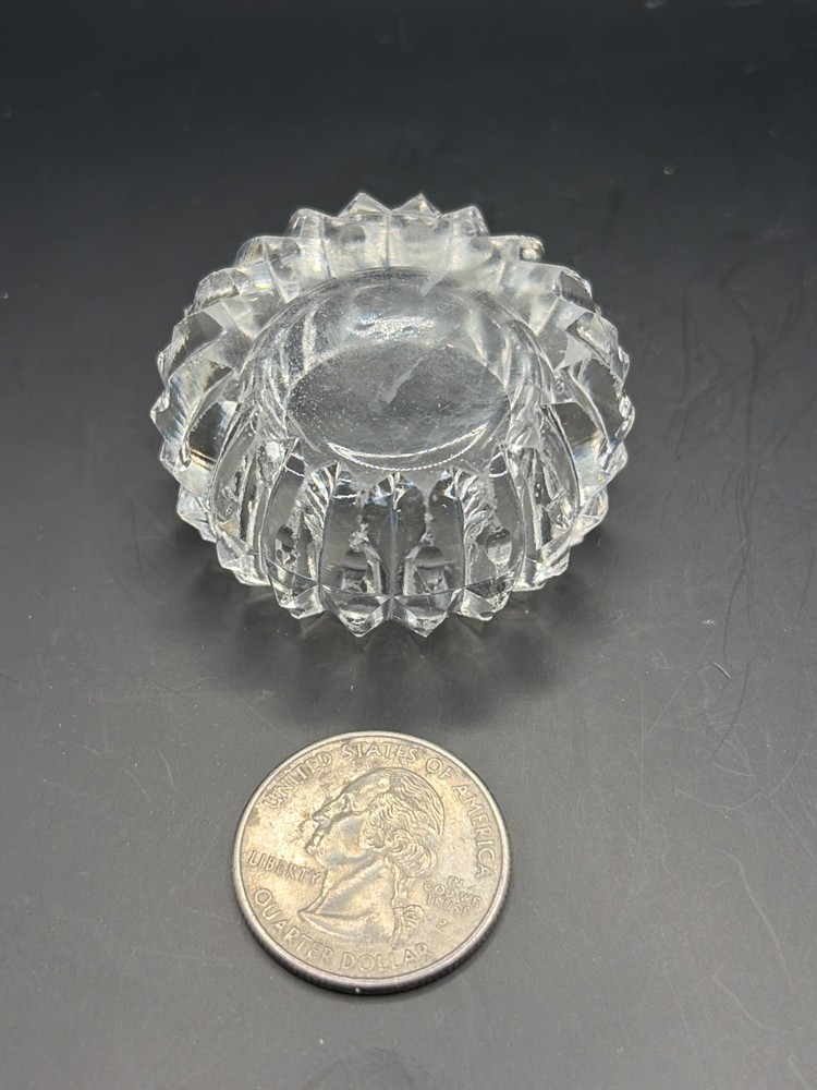 Federal Glass Clear Elegant Pear Optic Pattern Salt Dips Cellars