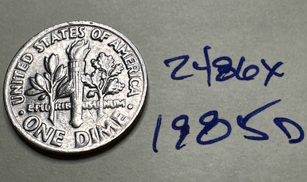 1985 D ROOSEVELT DIME 10c 2486X