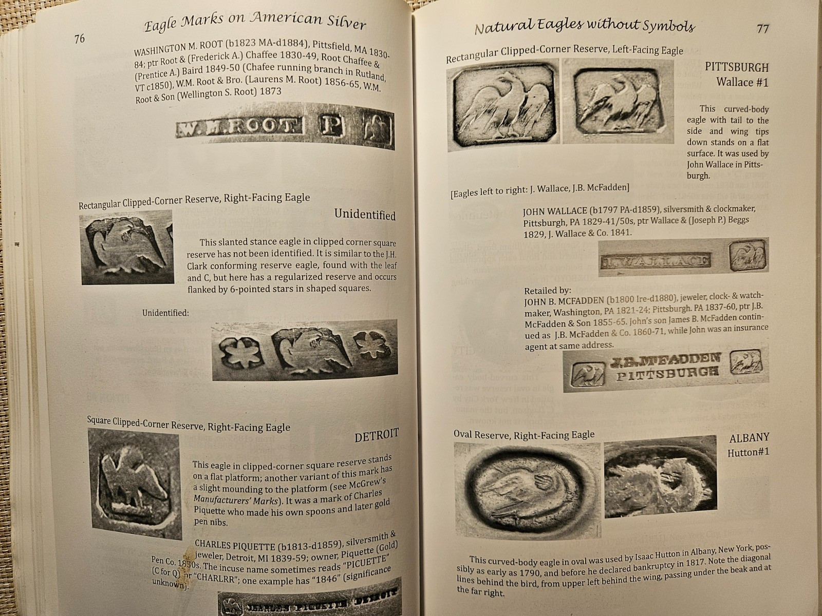 EXCELLENT COIN SILVER BOOK " Eagle Marks on American Silver" 500 enlarged photos