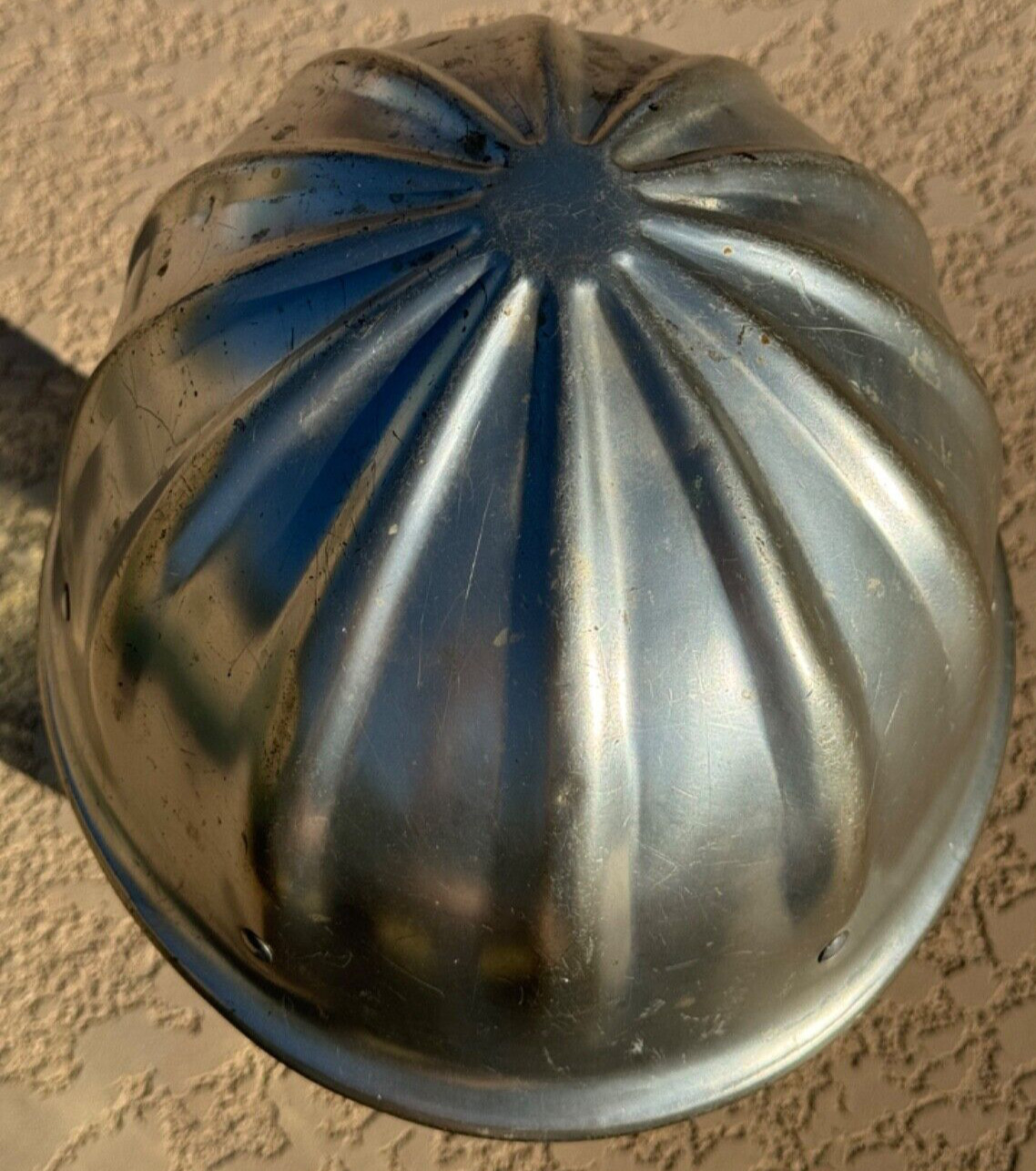 VINTAGE SUPERLITE BY FIBRE METAL ALUMINUM HARD HAT TANNER PAVING & MATERIALS