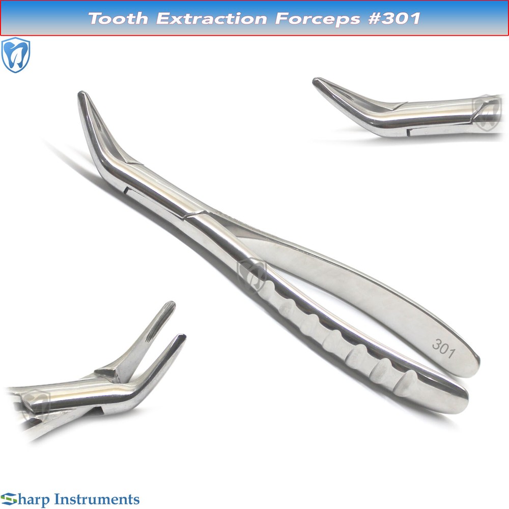 Tooth Extracting Forceps #301 Root Pick Extraction Dental Surgical Instruments
