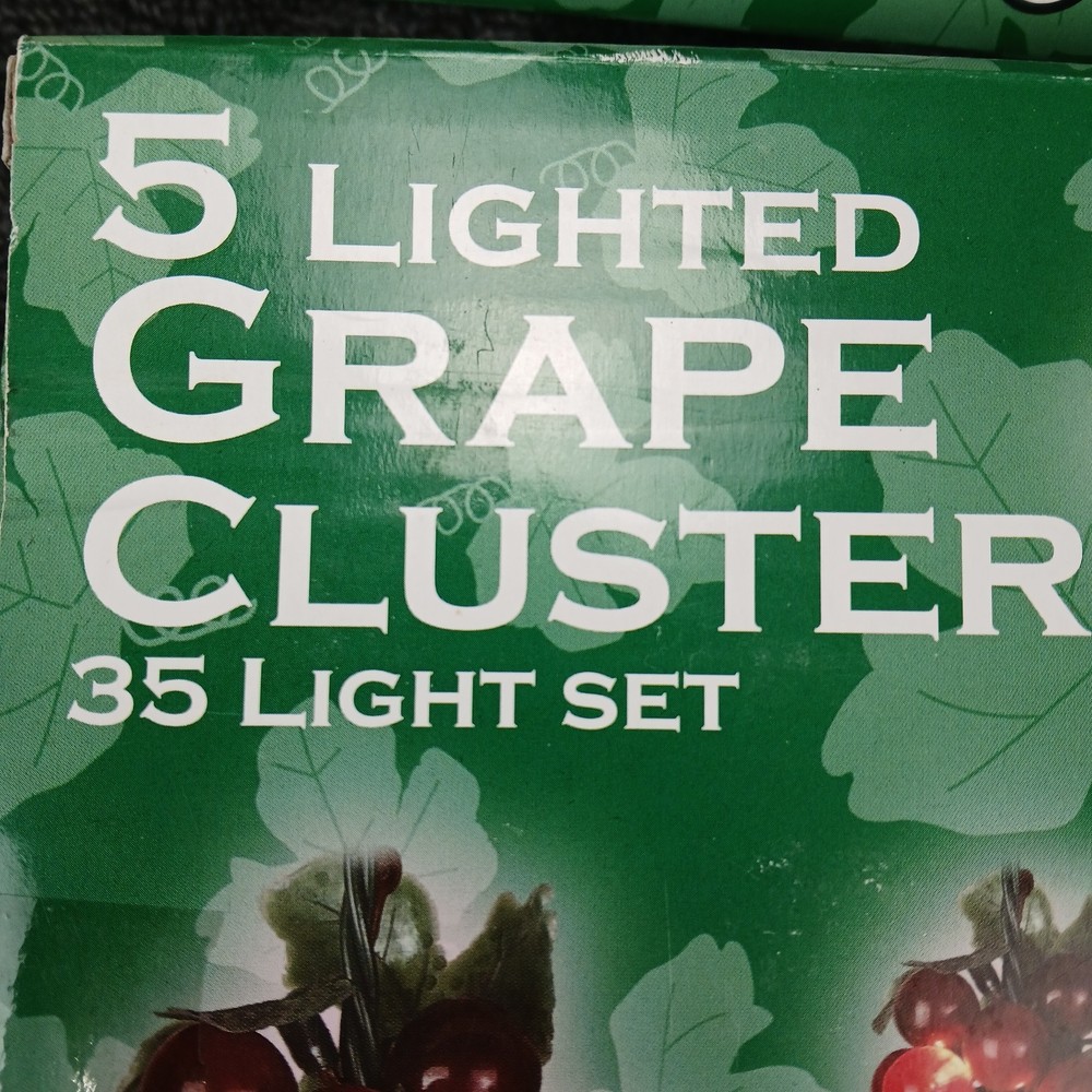 3 Sets Red Grape Cluster Lights String Indoor Outdoor String Lighted Wine Patio
