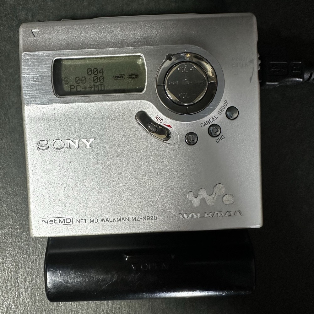 SONY MZ-N920 NET MD WALKMAN Silver Tested Working