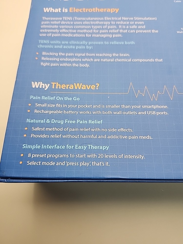 Therawave Tens Unit Electrotherapy New Open Box