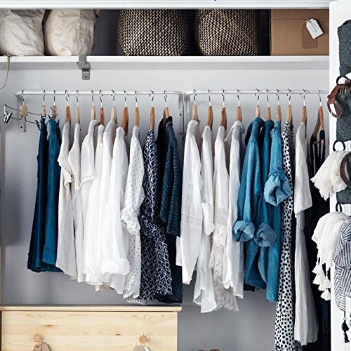 brightmaison Sofia Clothes Rack, Hanging Closet Organizer Adjustable & Wall Moun