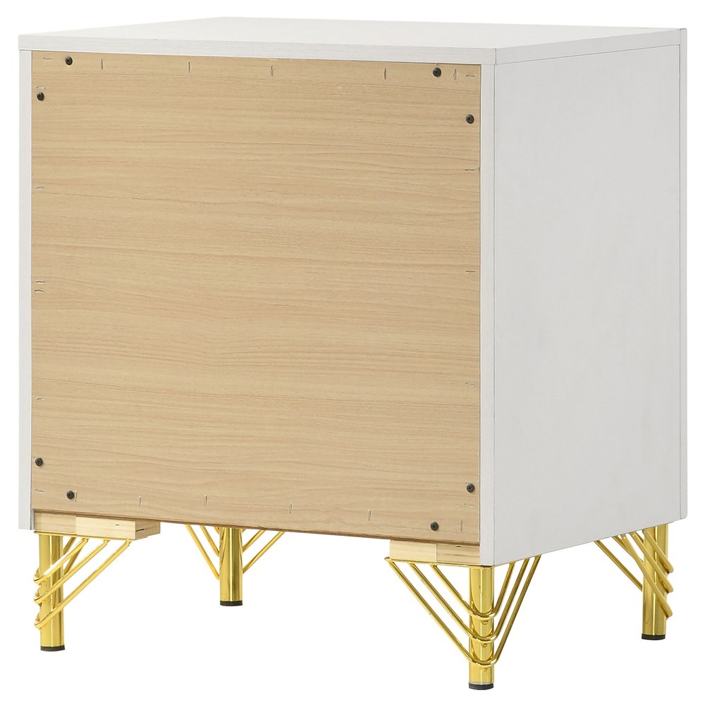Chesney White 2-drawer Nightstand Bedside Table