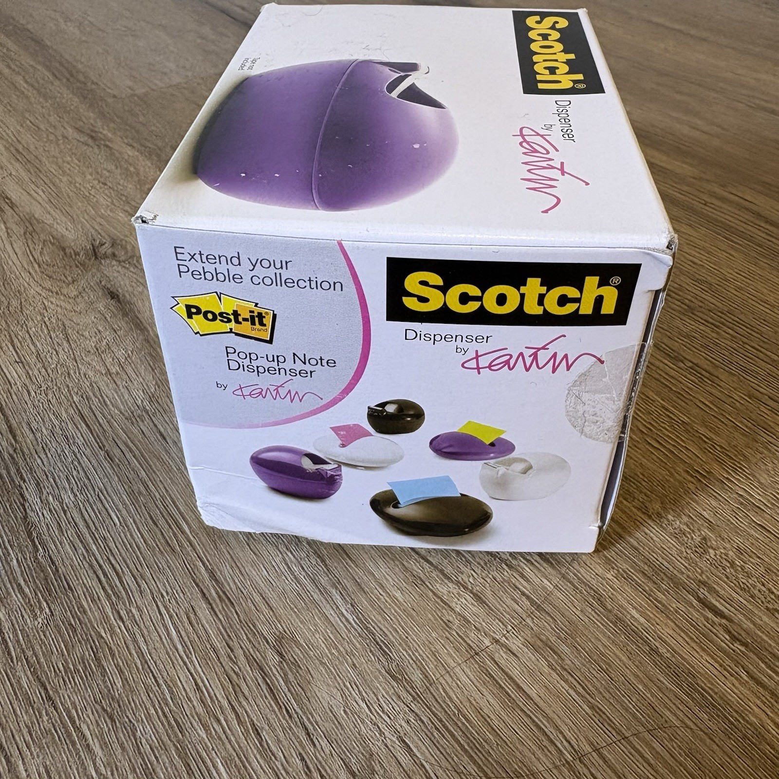 2012 Karim Rashid Pebble Designer Frutiger Aero Purple Scotch Tape Dispenser NOS