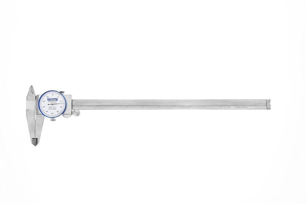 Precision 12" Dial Caliper Set with Magnetic Base & Black Indicator