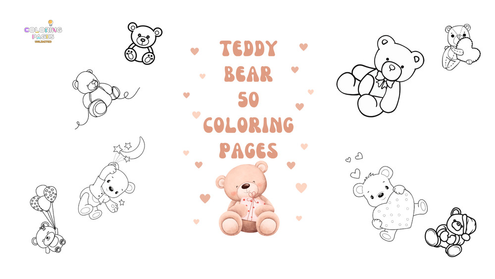 Teddy Bears 50 coloring pages