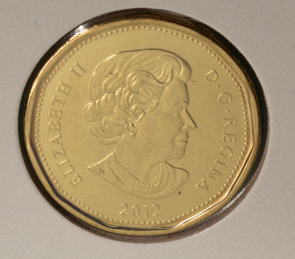 2012 Canada $1 Dollar - Loonie - Security - BU UNC - from mint roll 🇨🇦🇨🇦