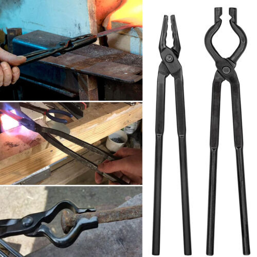 Knife Making Blacksmith Tongs Set Starter Beginner Bladesmith Anvil Vise Forge-