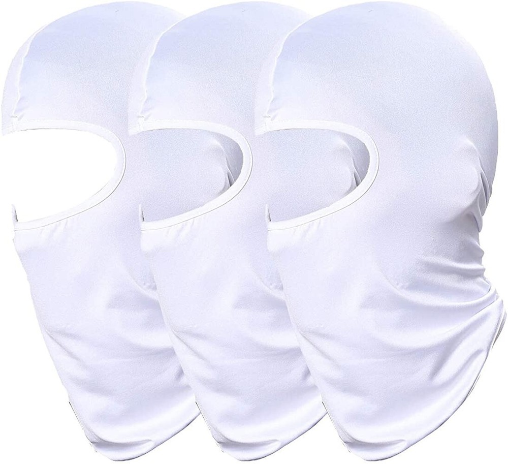 3 Pack White Balaclava Face Ski Mask