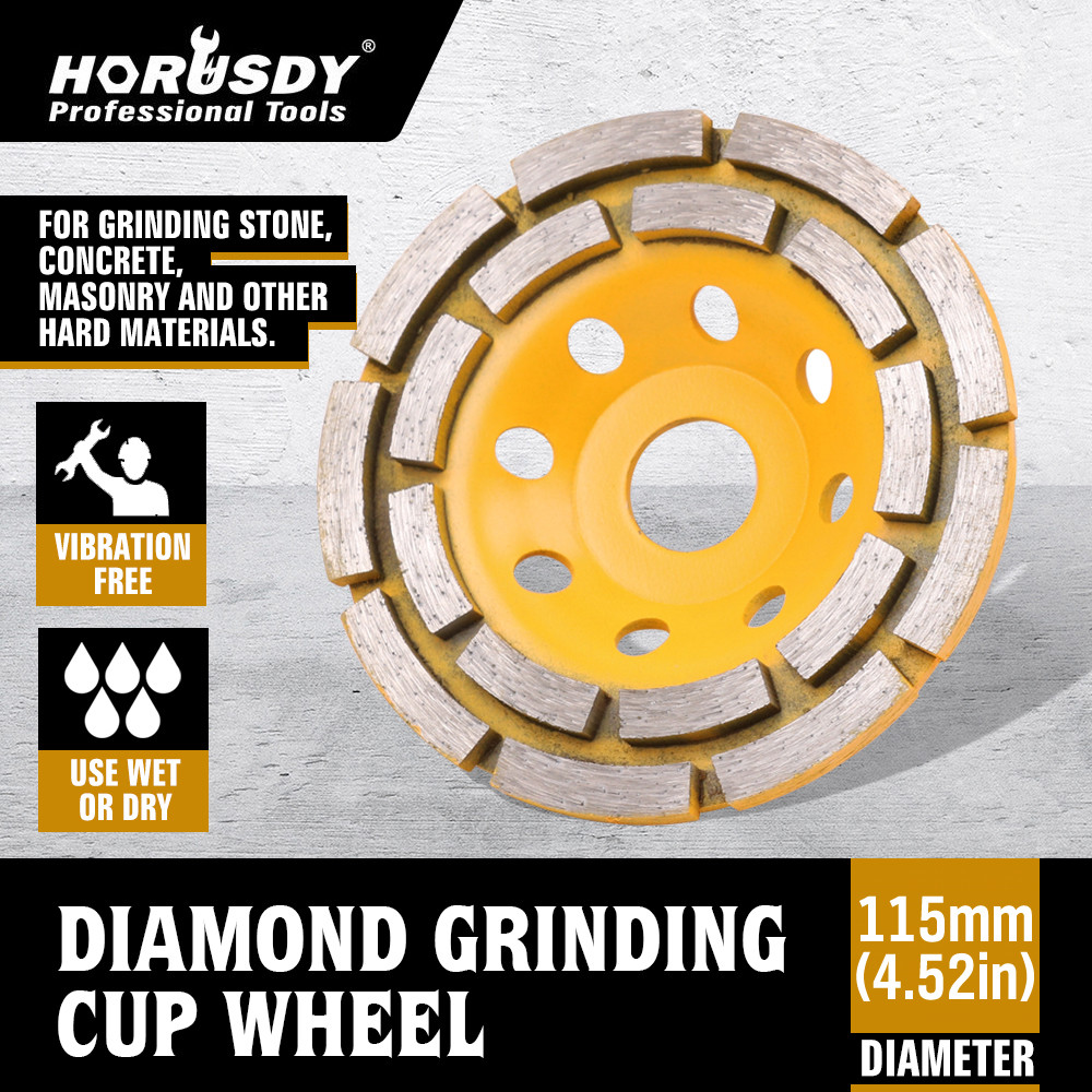 4-1/2" Diamond Cup Grinding Wheels Double Row Concrete 18 seg  Angle Grinder