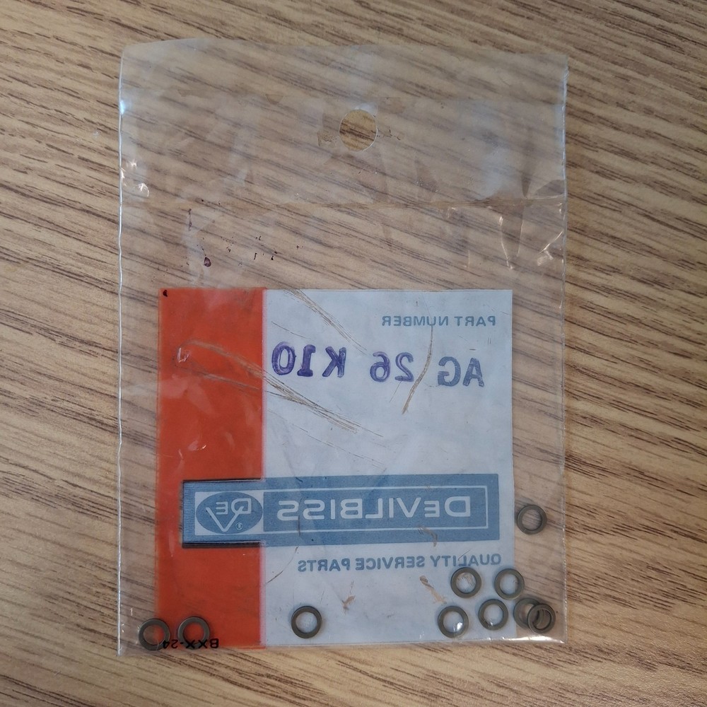 Devilbiss 190016 Ag26K10 Washer Kit (Ega-Eghv-Tga) (10 pcs)