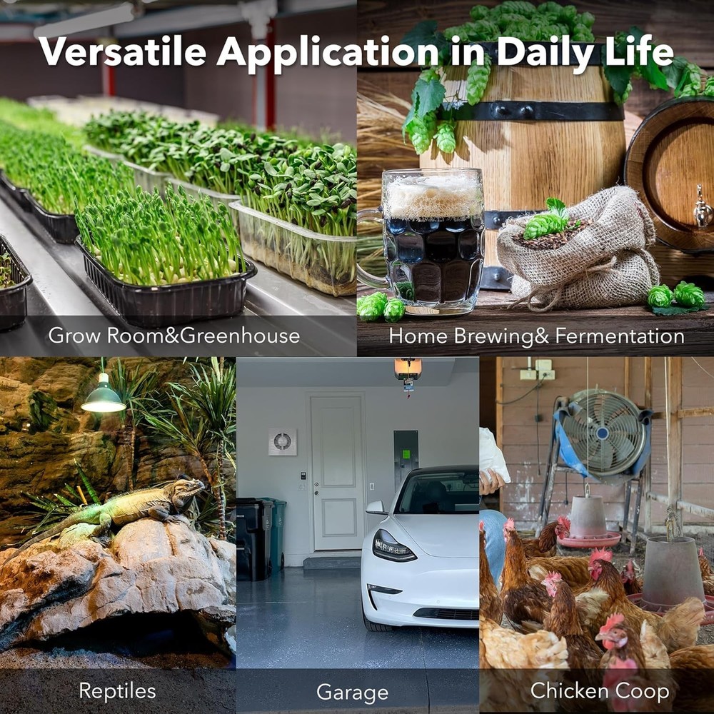 Listed Digital Thermostat Controller for Efficient Cooling Devices, 1000W