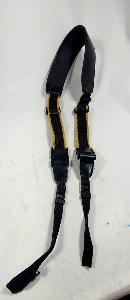 Black & Yellow Universal camera Strap Used Condition