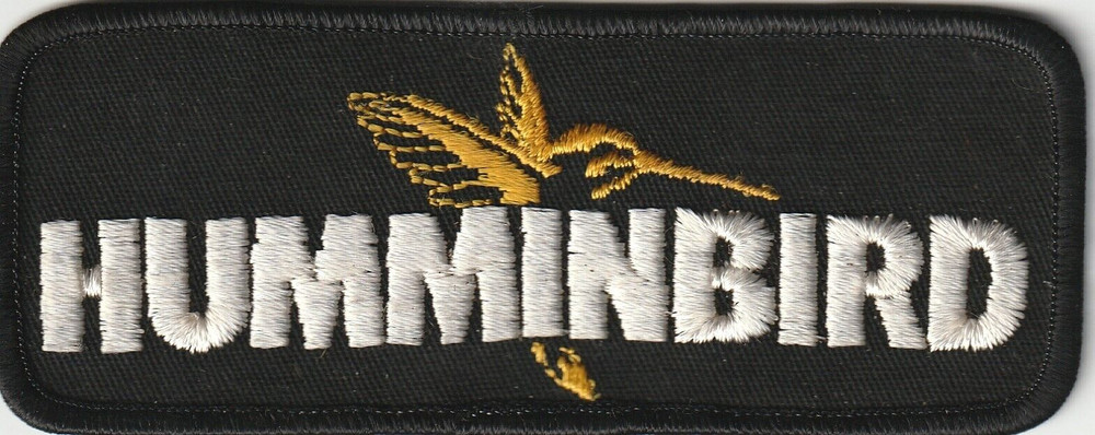 Humminbird Embroidered Patch Mid 80's Cap Jacket Vest Nice!